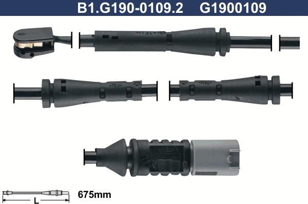 Galfer B1.G190-0109.2 - Warning Contact, brake pad wear autospares.lv