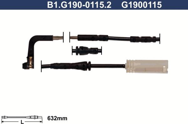 Galfer B1.G190-0115.2 - Warning Contact, brake pad wear autospares.lv