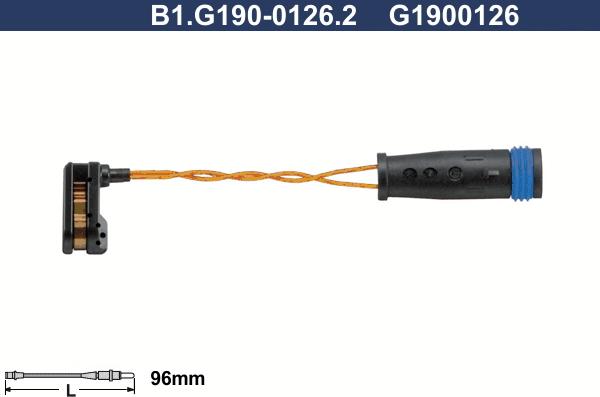 Galfer B1.G190-0126.2 - Warning Contact, brake pad wear autospares.lv