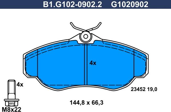 Galfer B1.G102-0902.2 - Brake Pad Set, disc brake autospares.lv