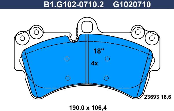 Galfer B1.G102-0710.2 - Brake Pad Set, disc brake autospares.lv