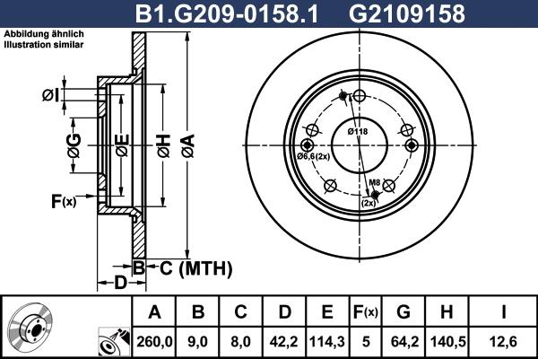 Galfer B1.G209-0158.1 - Brake Disc autospares.lv