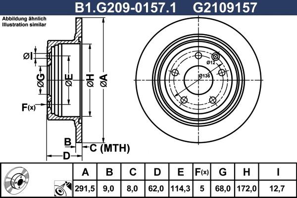 Galfer B1.G209-0157.1 - Brake Disc autospares.lv