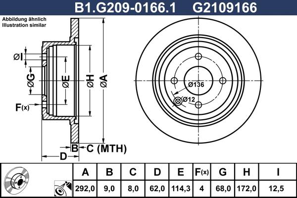 Galfer B1.G209-0166.1 - Brake Disc autospares.lv