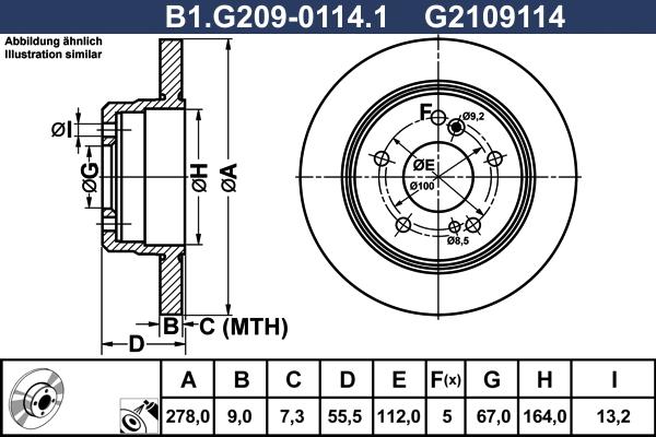 Galfer B1.G209-0114.1 - Brake Disc autospares.lv