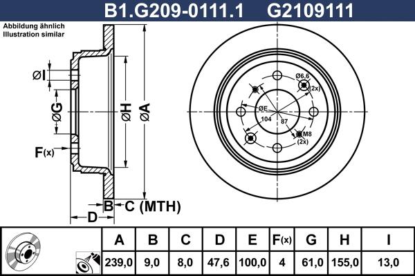 Galfer B1.G209-0111.1 - Brake Disc autospares.lv
