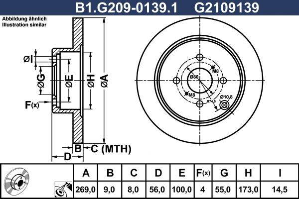 Galfer B1.G209-0139.1 - Brake Disc autospares.lv