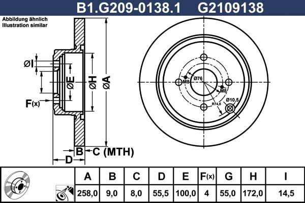 Galfer B1.G209-0138.1 - Brake Disc autospares.lv