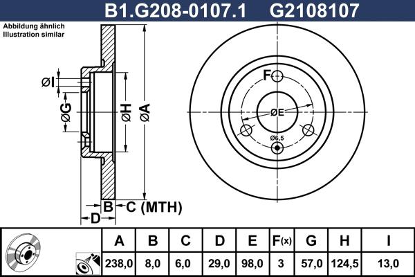Galfer B1.G208-0107.1 - Brake Disc autospares.lv