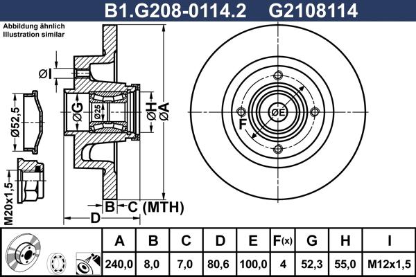 Galfer B1.G208-0114.2 - Brake Disc autospares.lv