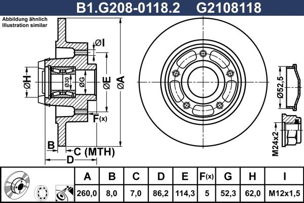 Galfer B1.G208-0118.2 - Brake Disc autospares.lv