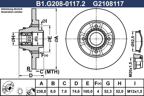 Galfer B1.G208-0117.2 - Brake Disc autospares.lv