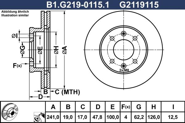 Galfer B1.G219-0115.1 - Brake Disc autospares.lv