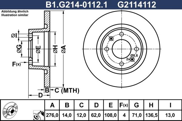 Galfer B1.G214-0112.1 - Brake Disc autospares.lv