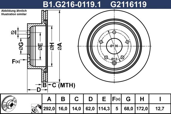 Galfer B1.G216-0119.1 - Brake Disc autospares.lv