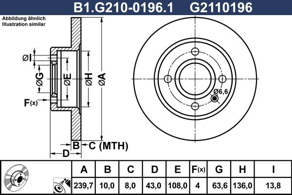 Galfer B1.G210-0196.1 - Brake Disc autospares.lv