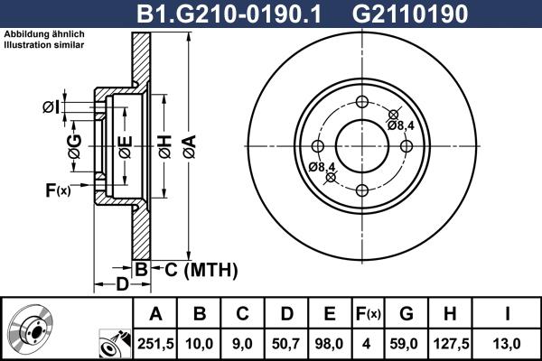 Galfer B1.G210-0190.1 - Brake Disc autospares.lv