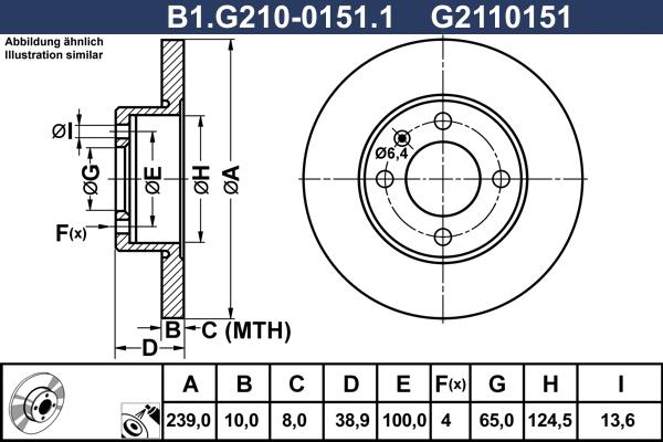 Galfer B1.G210-0151.1 - Brake Disc autospares.lv