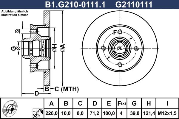 Galfer B1.G210-0111.1 - Brake Disc autospares.lv