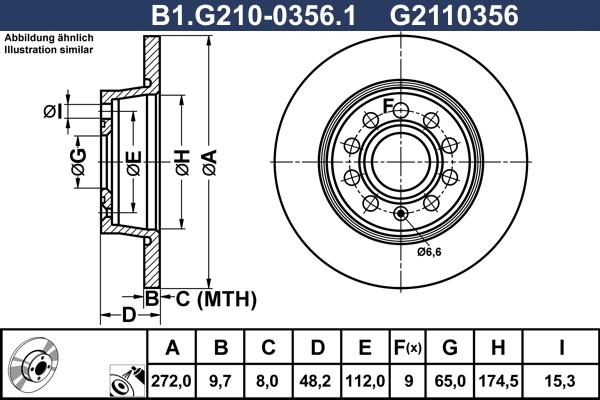 Galfer B1.G210-0356.1 - Brake Disc autospares.lv