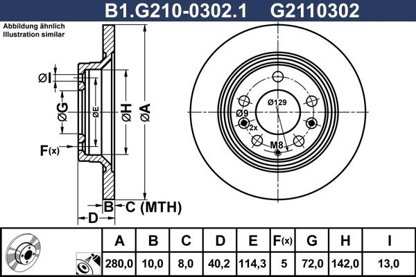 Galfer B1.G210-0302.1 - Brake Disc autospares.lv