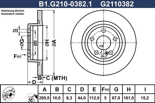 Galfer B1.G210-0382.1 - Brake Disc autospares.lv