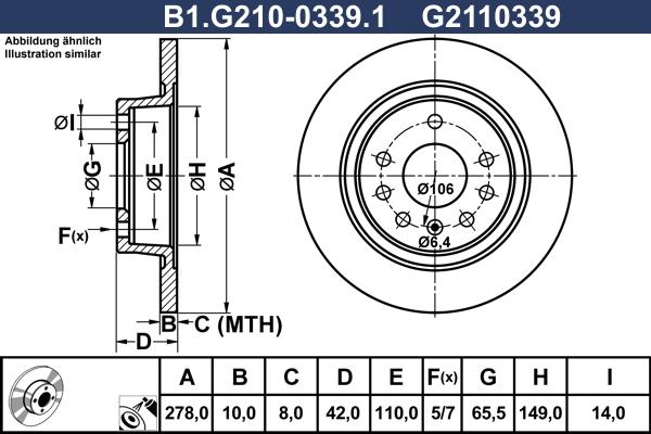 Galfer B1.G210-0339.1 - Brake Disc autospares.lv