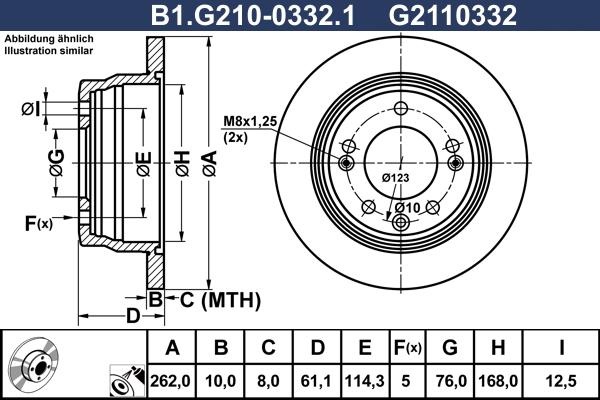 Galfer B1.G210-0332.1 - Brake Disc autospares.lv