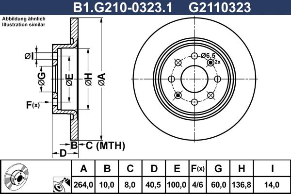 Galfer B1.G210-0323.1 - Brake Disc autospares.lv