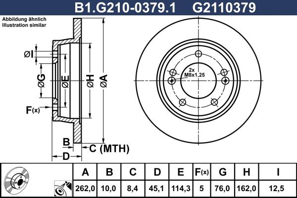 Galfer B1.G210-0379.1 - Brake Disc autospares.lv