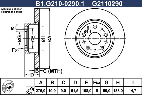 Galfer B1.G210-0290.1 - Brake Disc autospares.lv