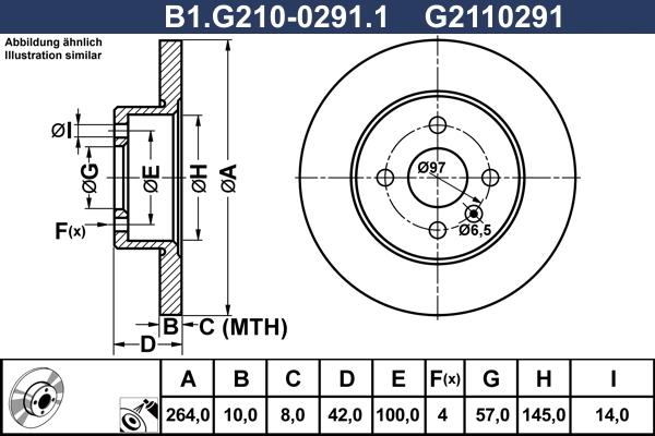 Galfer B1.G210-0291.1 - Brake Disc autospares.lv