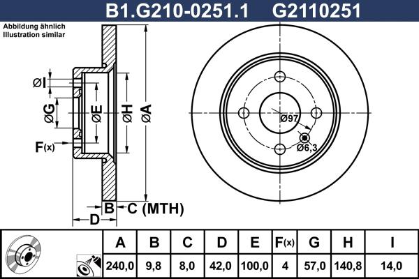 Galfer B1.G210-0251.1 - Brake Disc autospares.lv