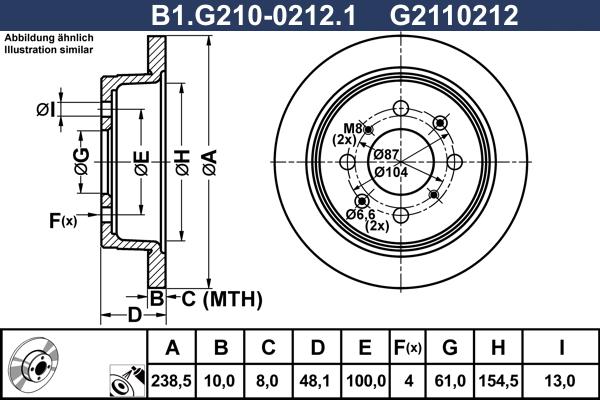 Galfer B1.G210-0212.1 - Brake Disc autospares.lv