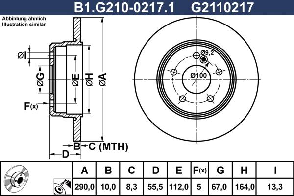 Galfer B1.G210-0217.1 - Brake Disc autospares.lv