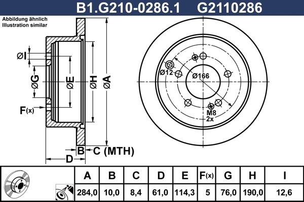 Galfer B1.G210-0286.1 - Brake Disc autospares.lv