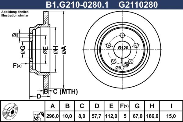 Galfer B1.G210-0280.1 - Brake Disc autospares.lv