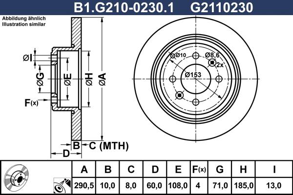 Galfer B1.G210-0230.1 - Brake Disc autospares.lv