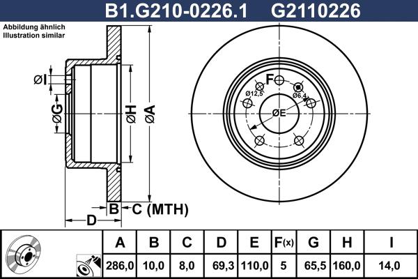 Galfer B1.G210-0226.1 - Brake Disc autospares.lv