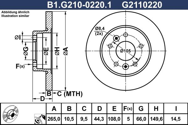Galfer B1.G210-0220.1 - Brake Disc autospares.lv