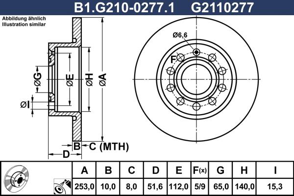 Galfer B1.G210-0277.1 - Brake Disc autospares.lv