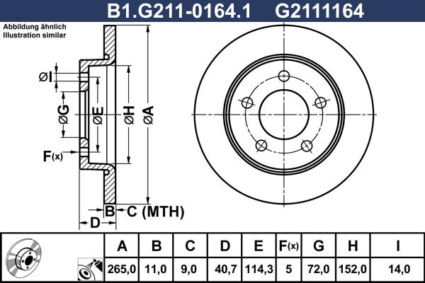 Galfer B1.G211-0164.1 - Brake Disc autospares.lv