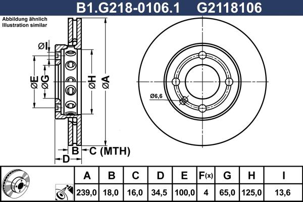 Galfer B1.G218-0106.1 - Brake Disc autospares.lv
