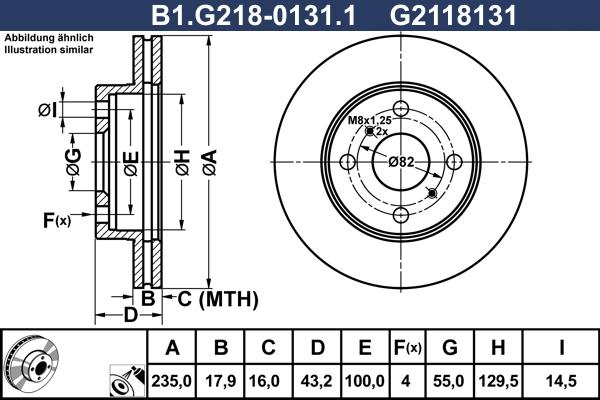 Galfer B1.G218-0131.1 - Brake Disc autospares.lv