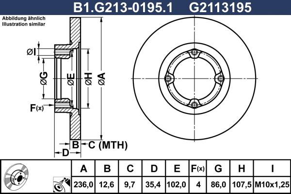 Galfer B1.G213-0195.1 - Brake Disc autospares.lv