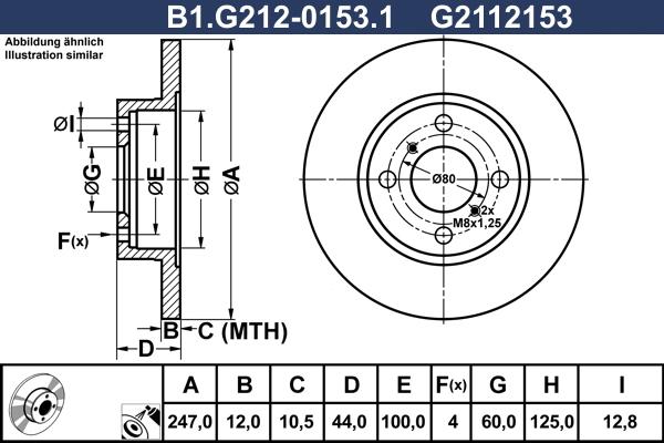 Galfer B1.G212-0153.1 - Brake Disc autospares.lv