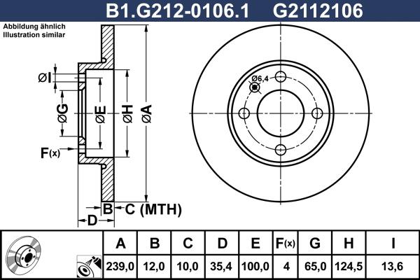 Galfer B1.G212-0106.1 - Brake Disc autospares.lv