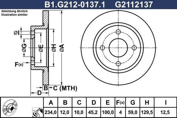 Galfer B1.G212-0137.1 - Brake Disc autospares.lv