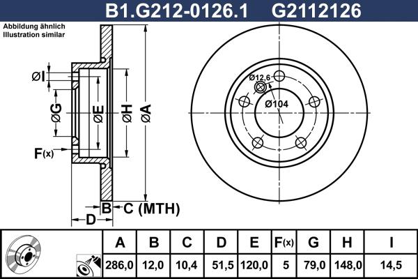 Galfer B1.G212-0126.1 - Brake Disc autospares.lv