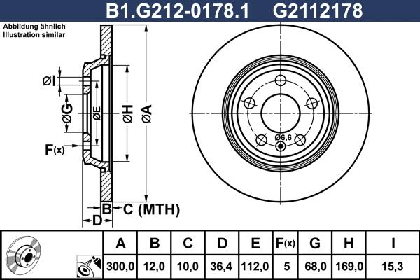 Galfer B1.G212-0178.1 - Brake Disc autospares.lv